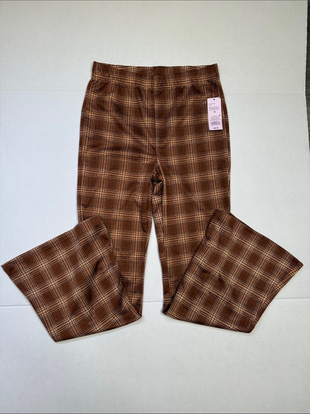 Wild Fable Brown Plaid Wide-Leg Pants